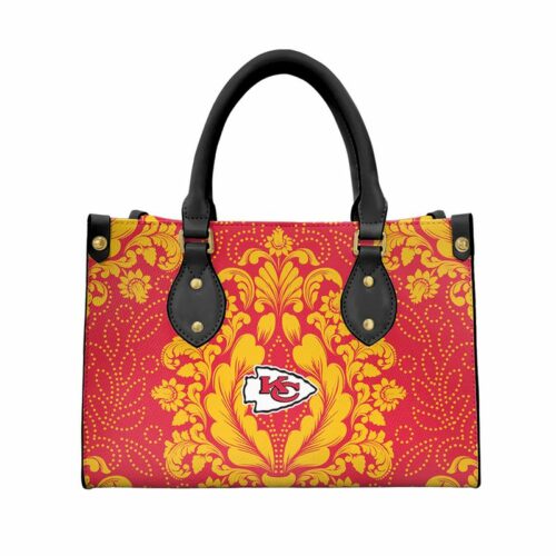 Kansas City Chiefs Flower Pattern Limited Edition Fashion Lady Handbag Nla051510 - ChiefsFam