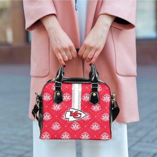 Kansas City Chiefs Flower Pattern Limited Edition Lady Leather Handbag Nla053410 - ChiefsFam