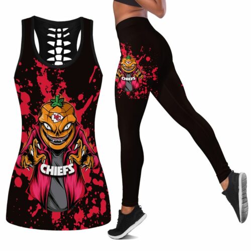 Kansas City Chiefs Halloween Pumpkin Ghosts Limited Edition All Over Print Combo Leggings Tank Top S-5xl Nla025910 - ChiefsFam