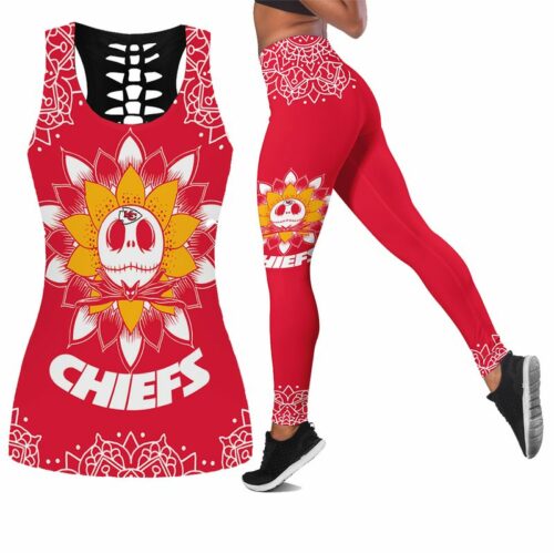 Kansas City Chiefs Hallowen Jack Skellington Limited Edition All Over Print Combo Leggings Tank Top S-5xl Nla026510 - ChiefsFam