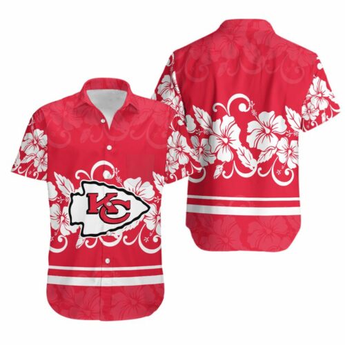 Kansas City Chiefs Hibiscus Flowers Hawaiian Shirt and Shorts Summer NLA007710 - ChiefsFam