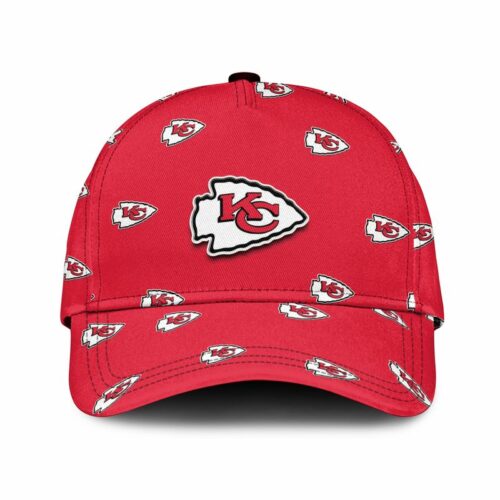 Kansas City Chiefs Logo Repeat Patterns Baseball Cap - ChiefsFam