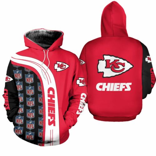 Kansas City Chiefs NFL Retro Striped Hoodie - ChiefsFam