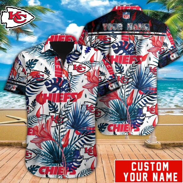 Kansas City Chiefs Ocean Breeze Custom Hawaiian Shirt - ChiefsFam