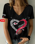 Kansas City Chiefs Personalized V-neck Women T-shirt AGCWTS331