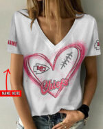 Kansas City Chiefs Personalized V-neck Women T-shirt AGCWTS340