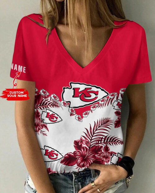 Kansas City Chiefs Personalized V-neck Women T-shirt BG487