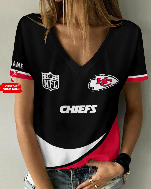 Kansas City Chiefs Personalized V-neck Women T-shirt BG949