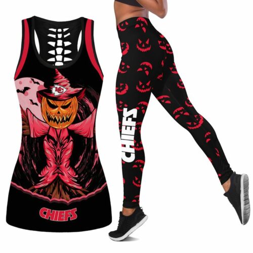 Kansas City Chiefs Pumpkin Halloween Limited Edition All Over Print Combo Leggings Tank Top S-5xl Nla024410 - ChiefsFam