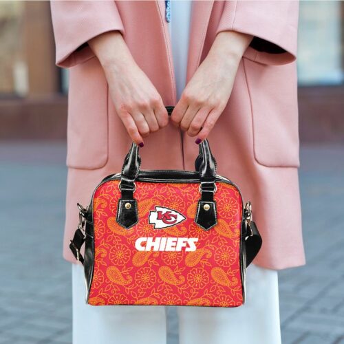 Kansas City Chiefs Seamless Floral Limited Edition Lady Leather Handbag New031410 - ChiefsFam