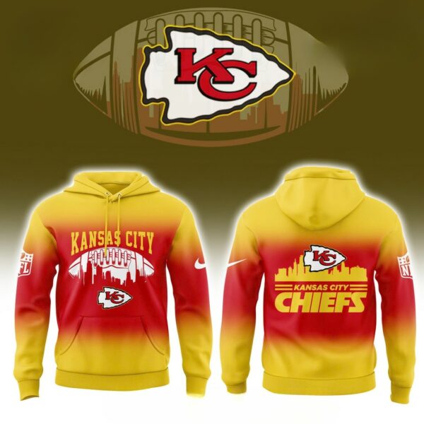 Kansas City Chiefs Skyline Gradient Combo Hoodie - ChiefsFam