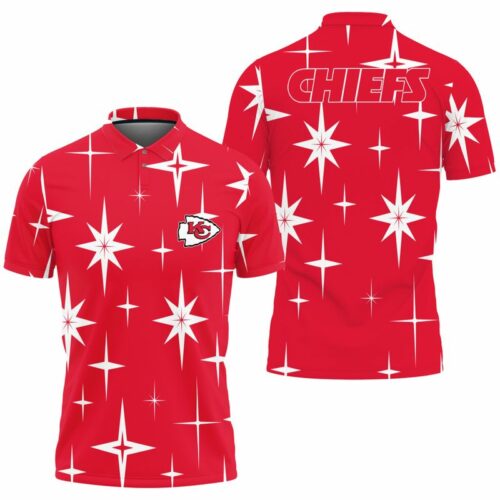 Kansas City Chiefs Sparkle Pattern Polo Shirt - ChiefsFam