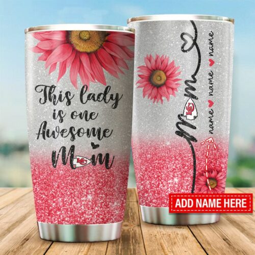 Kansas City Chiefs This Lady Is Custom Name Tumbler - ChiefsFam