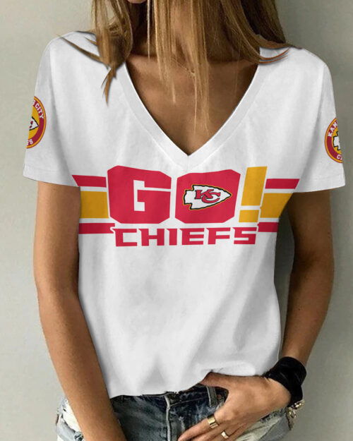 Kansas City Chiefs V-neck Women T-shirt BG881