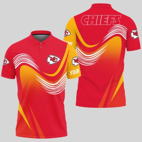 Kansas City Chiefs Waves Polo Shirt - ChiefsFam