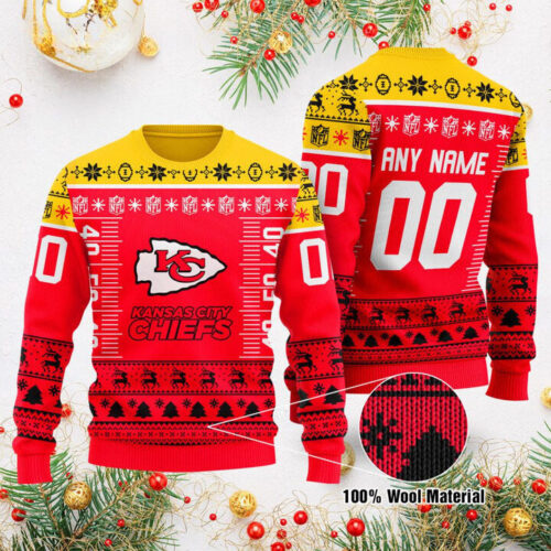 Kansas City Chiefs Yardline Pride Ugly Christmas Sweater - ChiefsFam