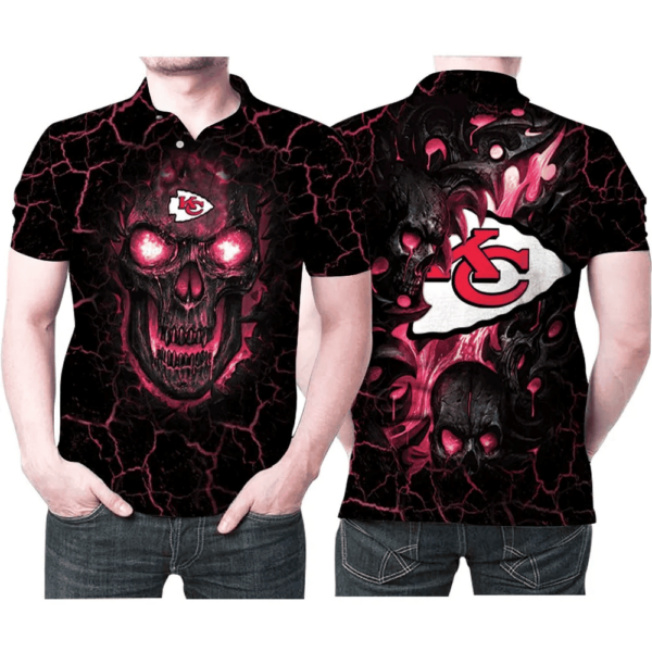 Lava Skull Kansas City Chiefs Sport-Team Polo Shirt - ChiefsFam