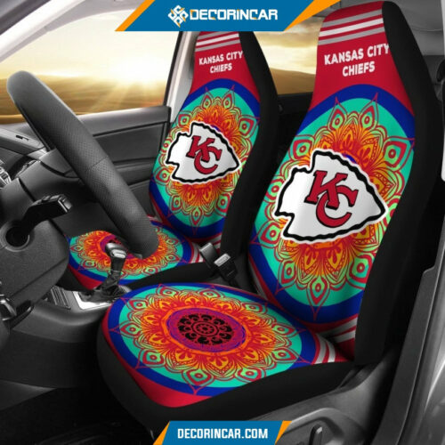 Magical And Vibrant Kansas City Chiefs Car Seat Covers - ChiefsFam