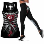 Nfl Kansas City Chiefs Limited Edition Womens All Over Print Combo Leggings Tank Top New010310 - ChiefsFam