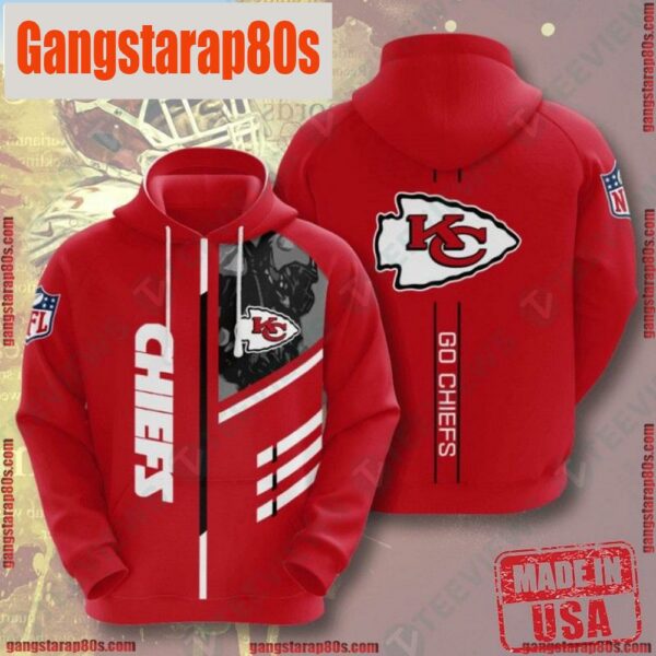 NFL Kansas City Chiefs All Over Print Graphic All Over Print Unisex Hoodie - Gangstarap80S