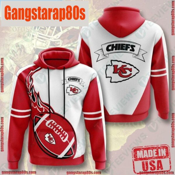 NFL Kansas City Chiefs All Over Print Unisex Hoodie And Sport Coat - Gangstarap80S