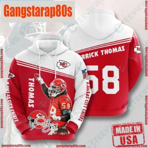 NFL Kansas City Chiefs Derrick Thomas Cheap Sports Unisex Hoodies - Gangstarap80S