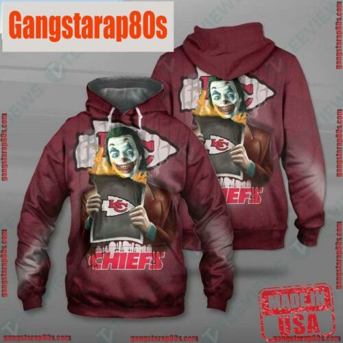 NFL Kansas City Chiefs The Joker All Over Print Unisex Hoodie Procreate - Gangstarap80S