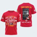 Chiefs Back 2 Back 2 Back AFC Super Bowl Champions 3-Peat Shirt - ChiefsFam