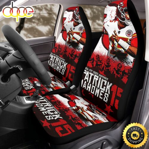 Patrick Mahomes Kansas City Chiefs 3 Car Seat Covers