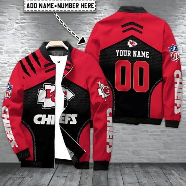 Personalized Kansas City Chiefs Claw Mark Bomber Jacket - ChiefsFam