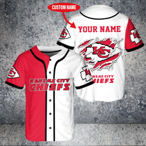 Personalized Kansas City Chiefs Torn Pride Baseball Jersey - ChiefsFam