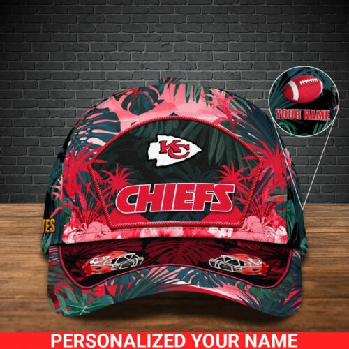 Personalized Kansas City Chiefs Tropical Paradise Baseball Cap - ChiefsFam