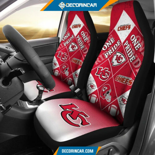 Pride Flag Kansas City Chiefs Car Seat Covers - ChiefsFam