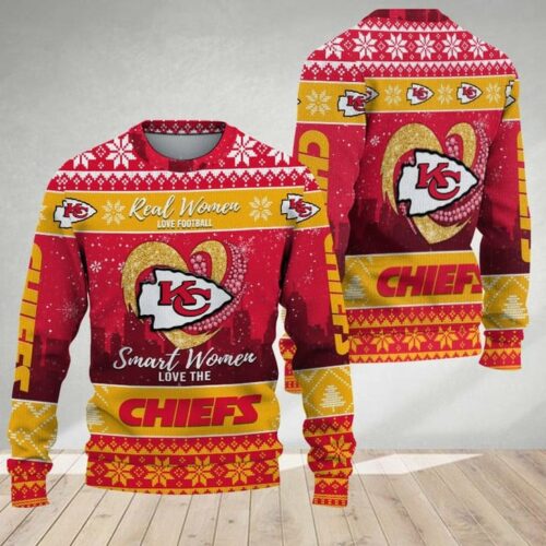 Real Women Love Football Chiefs Ugly Christmas Sweater - ChiefsFam