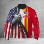 Kansas City Chiefs Patriotic Grip 3D Bomber Jacket - ChiefsFam