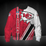 Kansas City Chiefs Bold Streak 3D Bomber Jacket - ChiefsFam