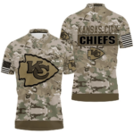 Kansas City Chiefs Camouflage Veteran 3D Polo Shirt - ChiefsFam