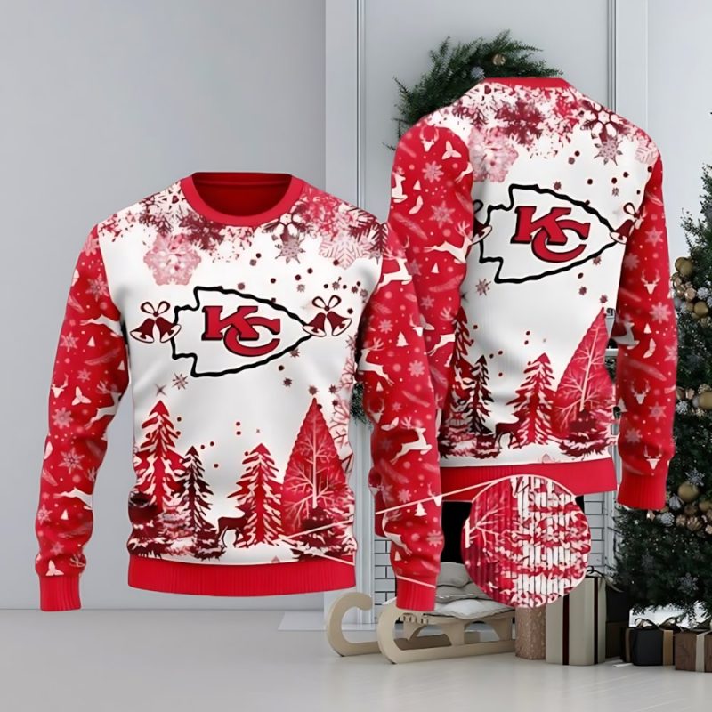 Kansas City Chiefs Festive Spirit Ugly Christmas Sweater - ChiefsFam