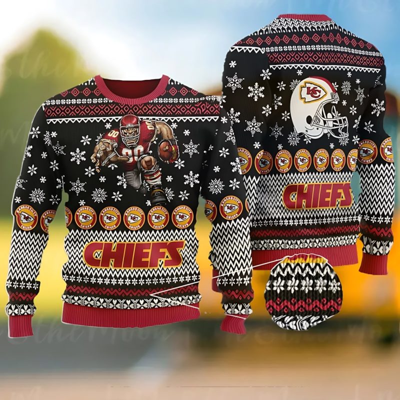 Kansas City Chiefs Game Day Holiday Ugly Christmas Sweater - ChiefsFam