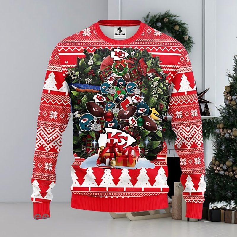Kansas City Chiefs Tree Ugly Christmas Sweater - ChiefsFam