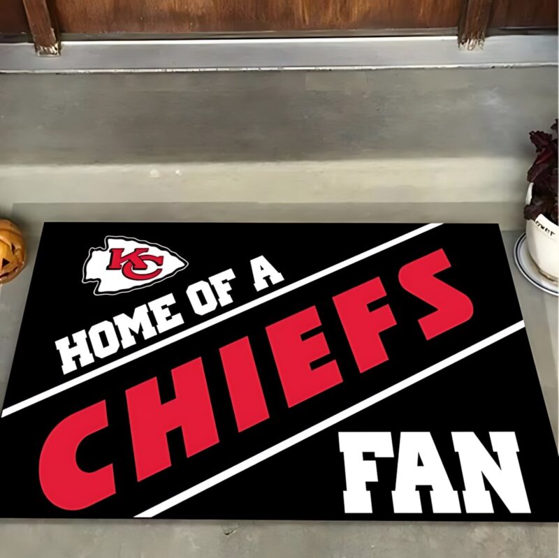 Home Of A Kansas City Chiefs Fan Doormat - ChiefsFam