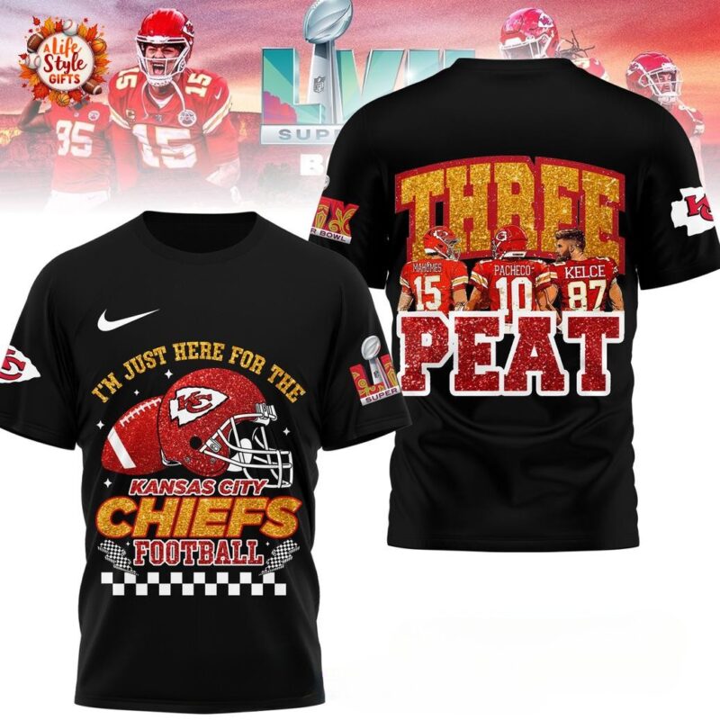 I’m Just Here For The Kansas City Chiefs Tree Peat T-Shirt - ChiefsFam