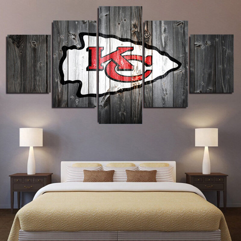 Kansas City Chiefs 5 Piece Canvas Art Wall Decor - Canvas Prints Artwork