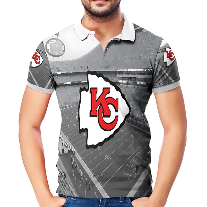 Kansas City Chiefs Arrowhead Stadium 3D Polo Shirt - ChiefsFam