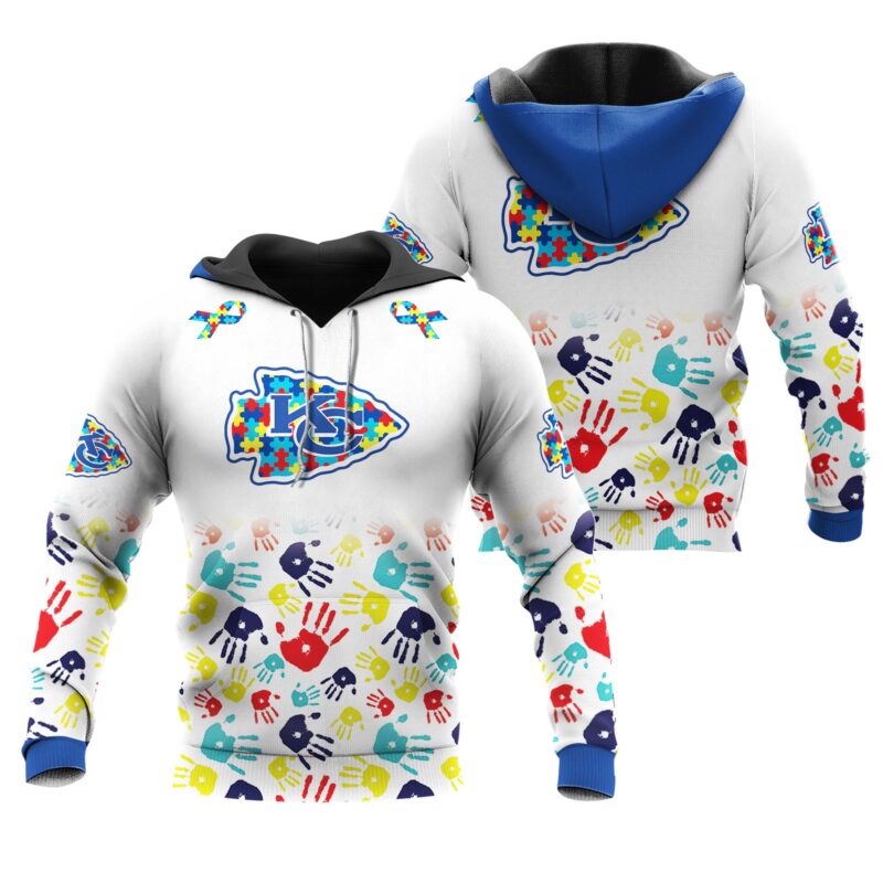 Kansas City Chiefs Autism Awareness 3D Hoodie - ChiefsFam