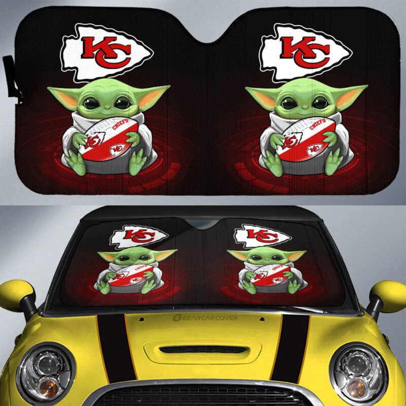 Kansas City Chiefs Car Sunshade Custom Car Accessories For Fan
