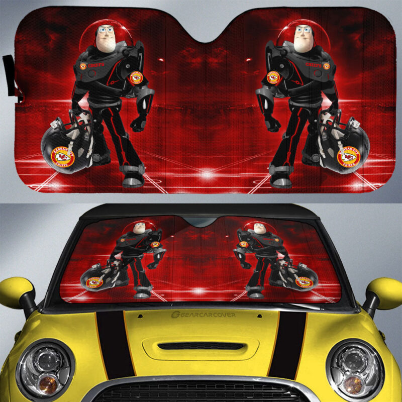 Kansas City Chiefs Car Sunshade Custom Car Accessories For Fan