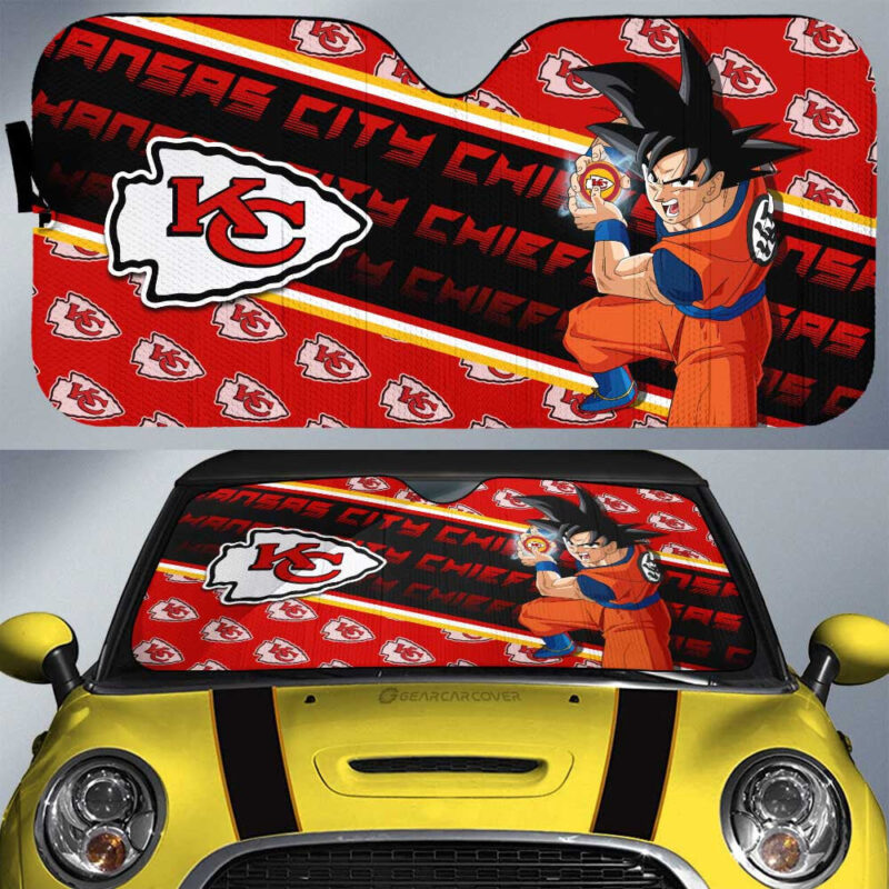 Kansas City Chiefs Car Sunshade Custom Car Decorations For Fans