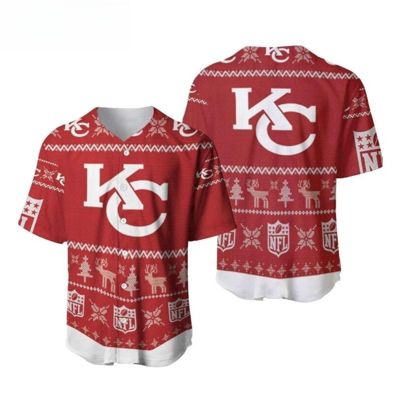 Kansas City Chiefs Christmas Gift Baseball Jersey - ChiefsFam