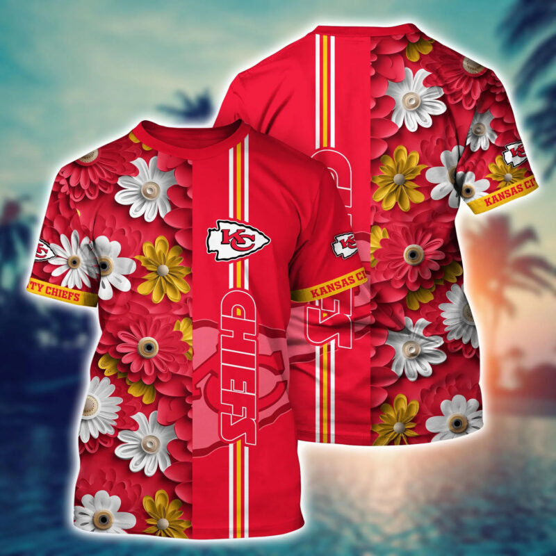 Kansas City Chiefs Daisy Delight 3D Shirt - ChiefsFam